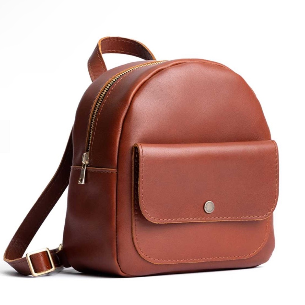 portland leather goods SNAP‎ MINI BACKPACK Brown